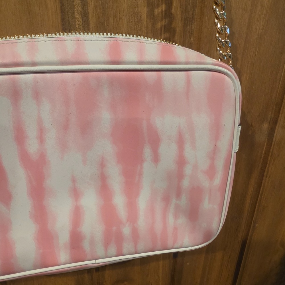 Michael Kors‎ Jet Set East West Crossbody Bag Womens Pink White Tie-Dye Leather - Picture 6 of 12